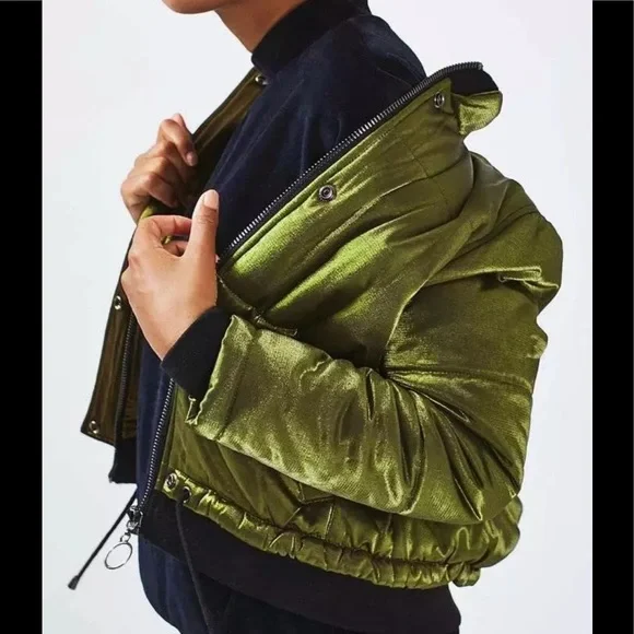 Topshop Puffer Bomber Jacket - Picture 4 of 8